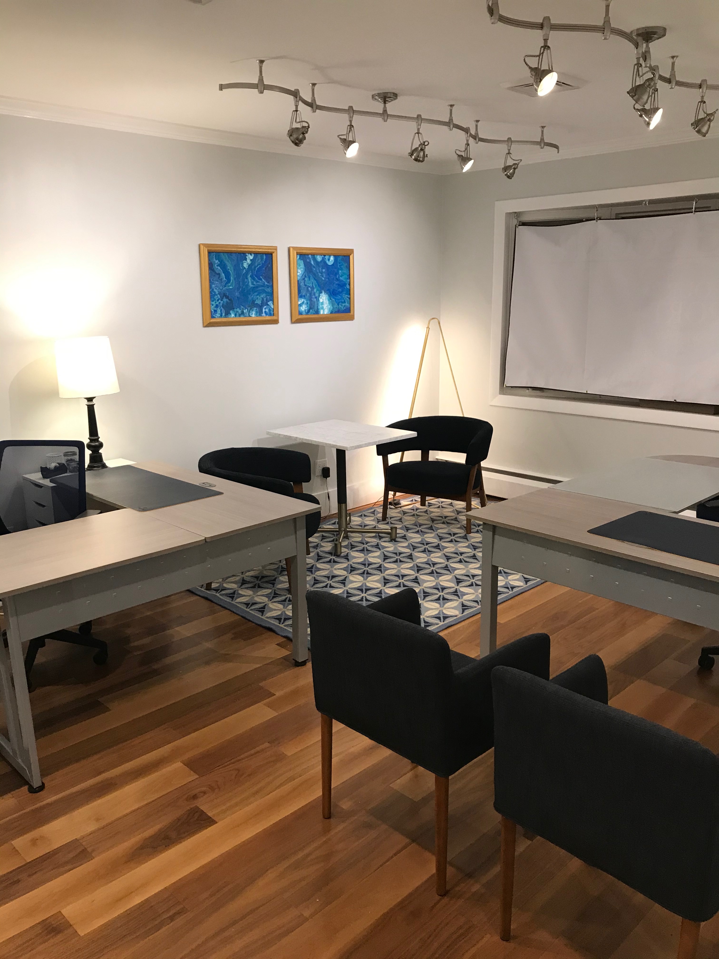 Private office with multiple workstations