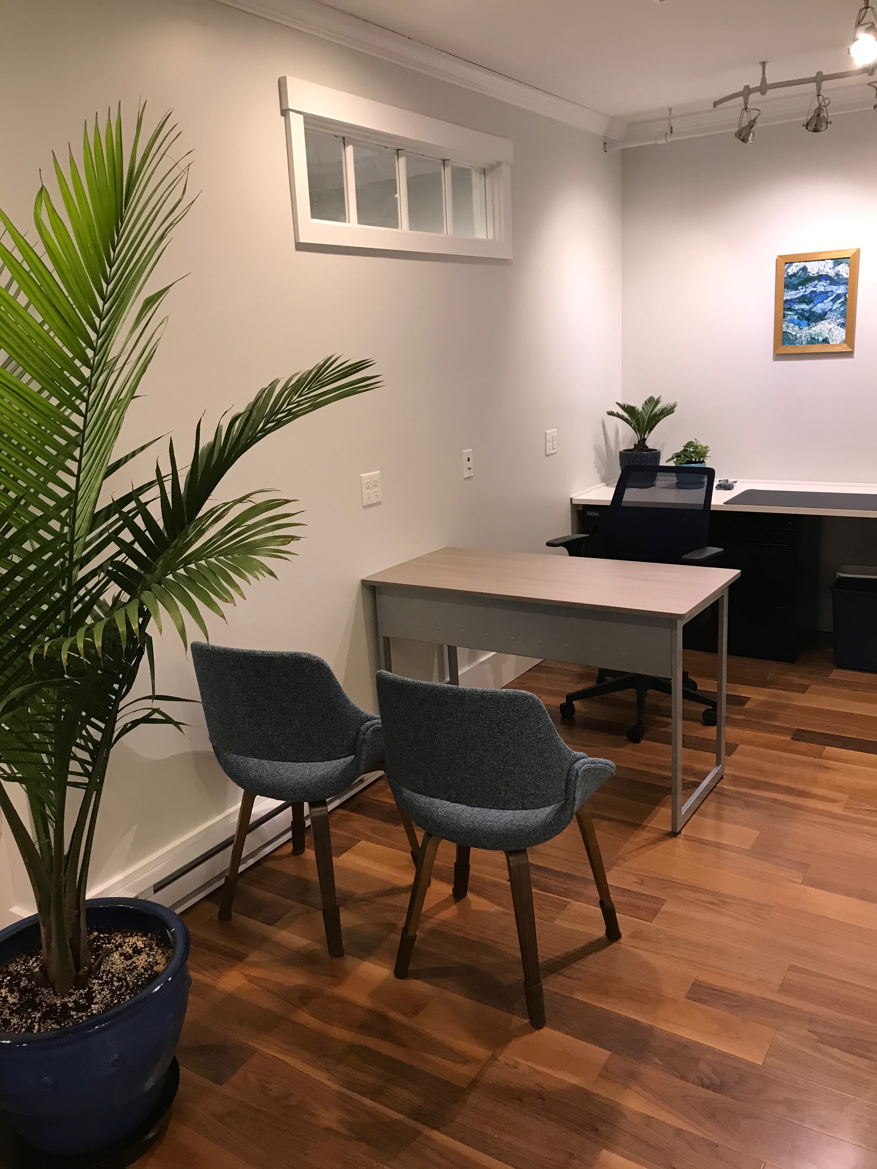 Private office with guest chairs