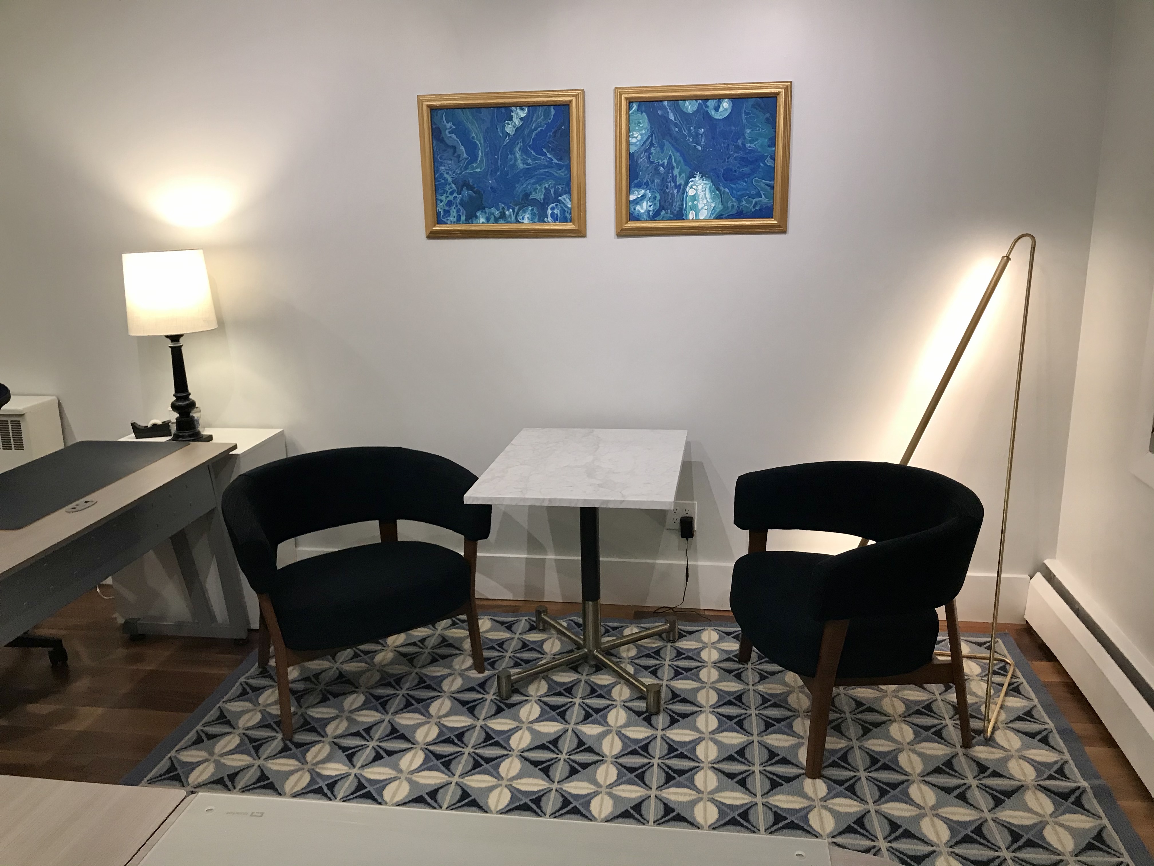 Private office meeting area